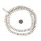The Bead Chest Brass-Inlaid White Bone Mala Beads (8mm): Nepal Spacers Buddhist Tibetan Prayer Beads